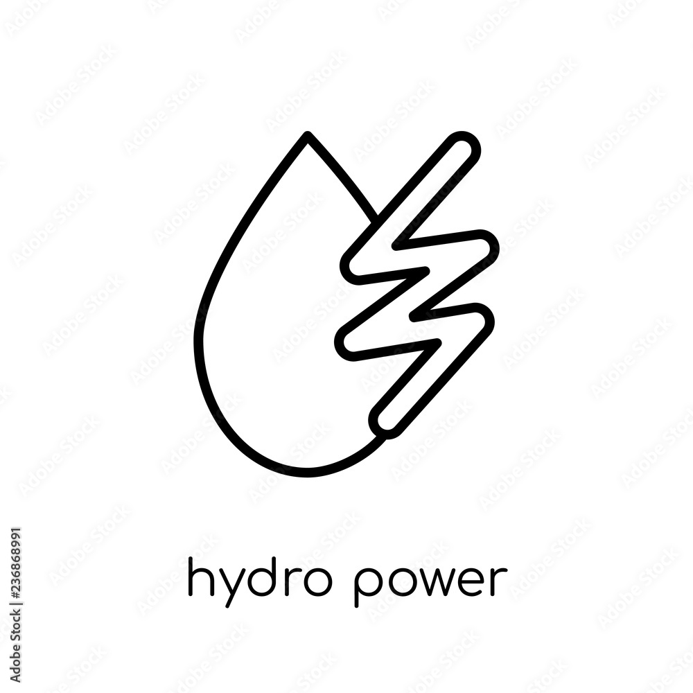 Hydro power icon from Ecology collection. Hydro power icon from Ecology collection.