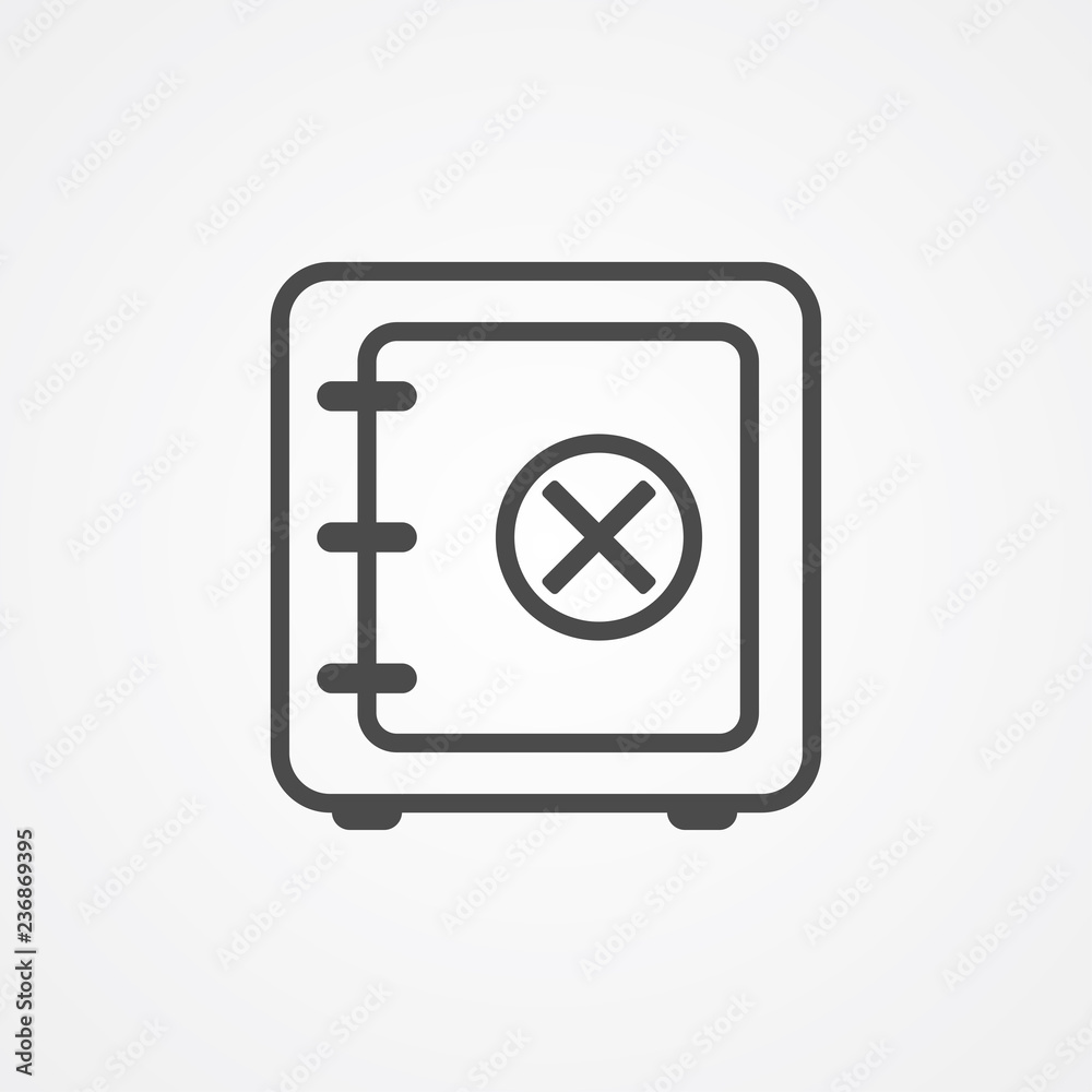 Safe box vector icon sign symbol Safe box vector icon sign symbol