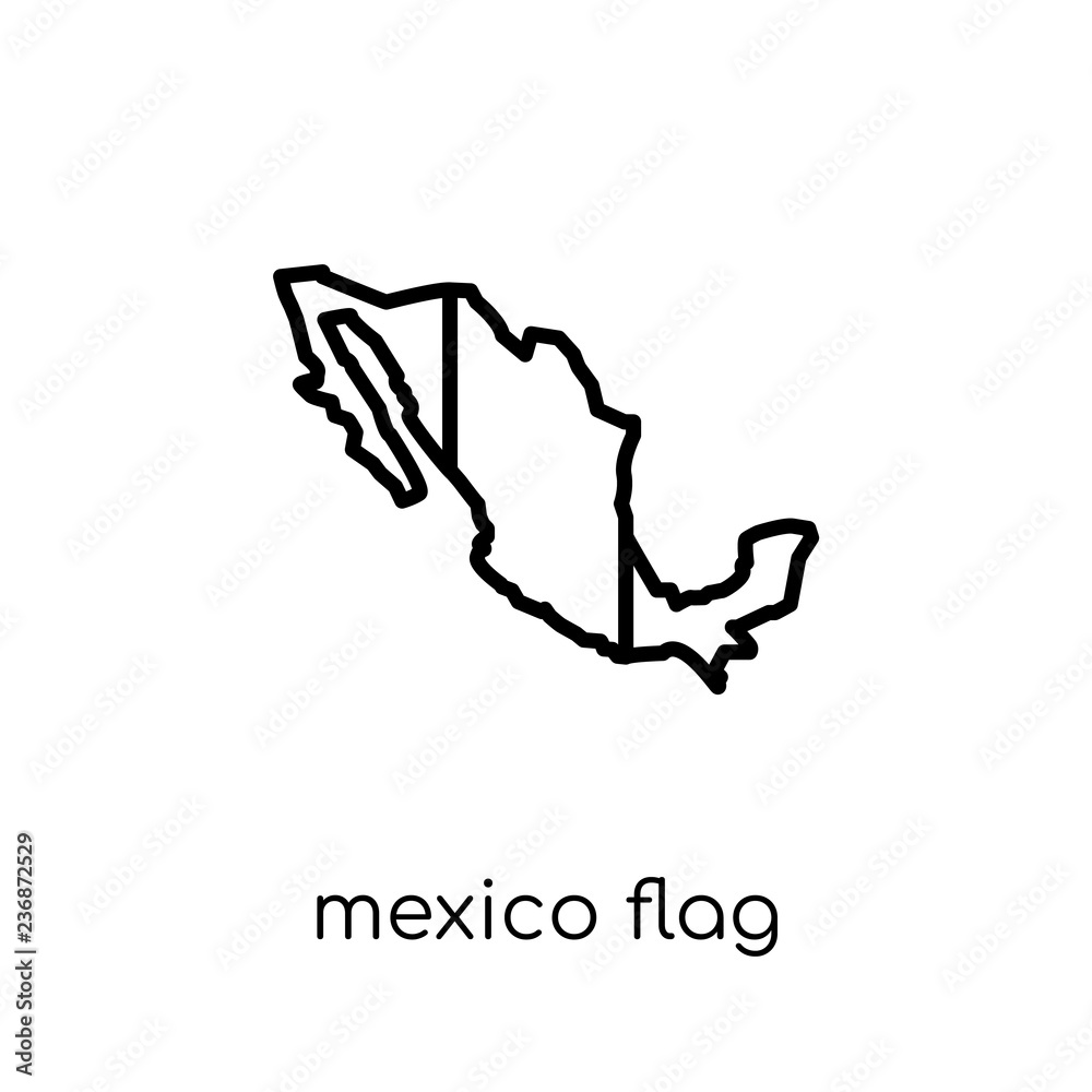 Mexico Flag Outline Mexico Flag Outline