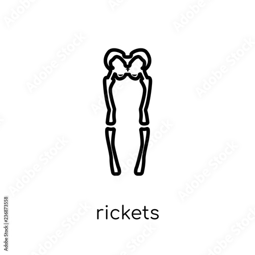 Rickets icon. Trendy modern flat linear vector Rickets icon on white background from thin line Diseases collection