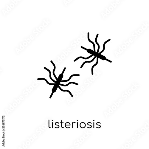 Listeriosis icon. Trendy modern flat linear vector Listeriosis icon on white background from thin line Diseases collection