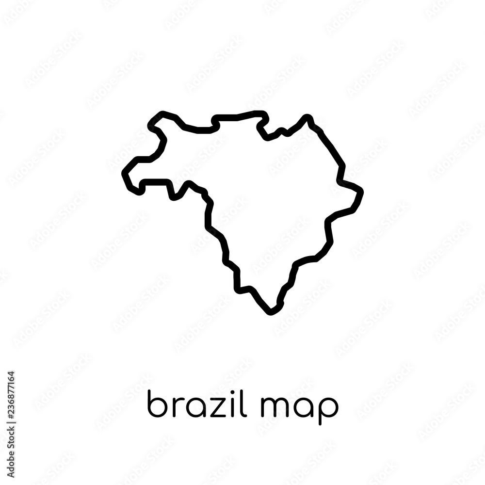 Brazil map icon from collection.