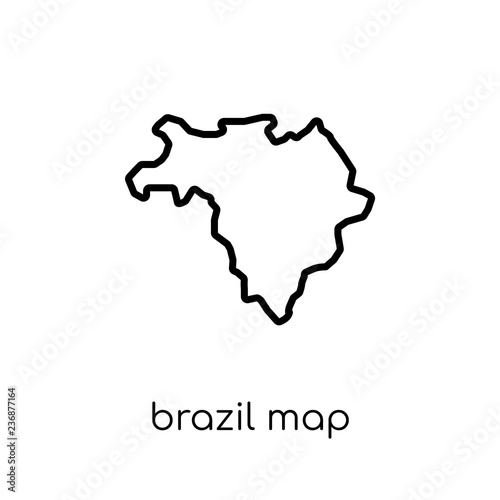 Brazil map icon from collection.
