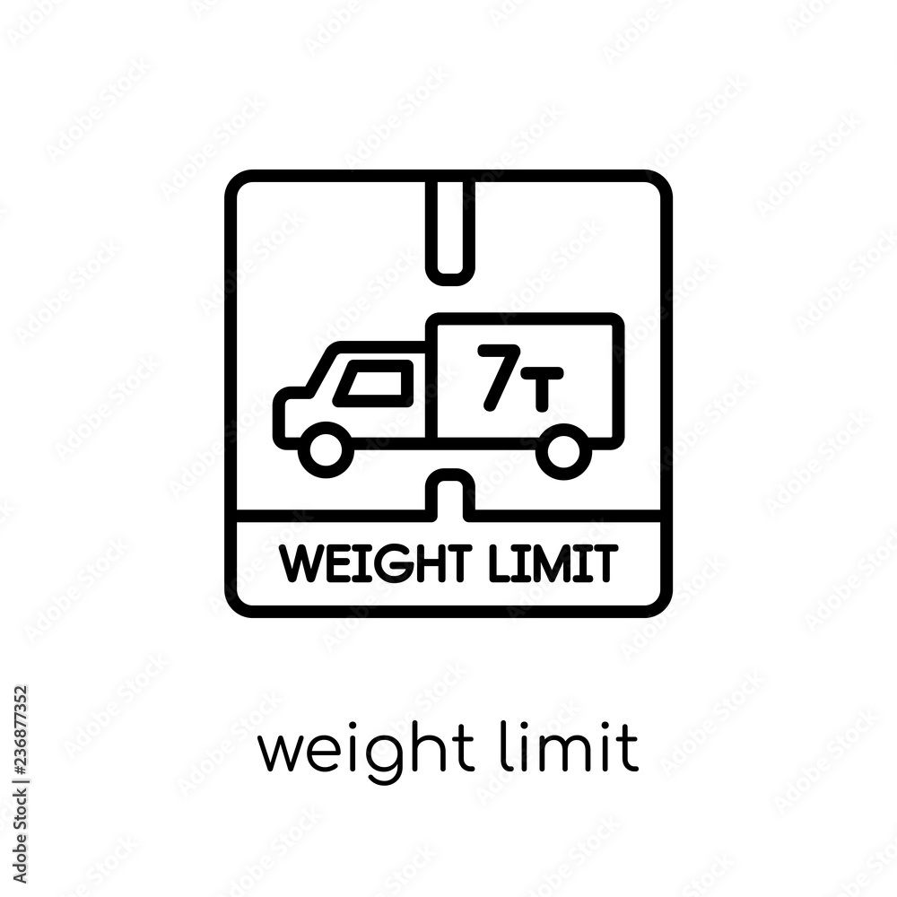 weight limit icon from Delivery and logistic collection.