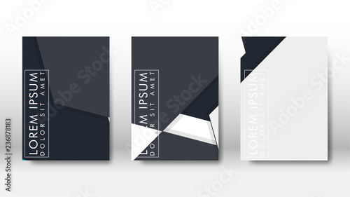 Abstract cover with hexagon elements. book design concept. Futuristic business layout. Digital poster template.