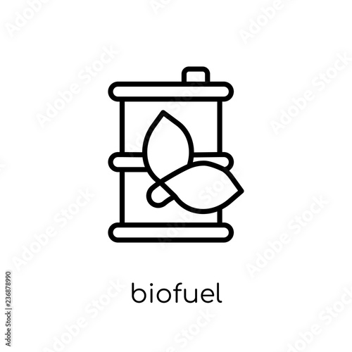 biofuel icon. Trendy modern flat linear vector biofuel icon on white background from thin line Ecology collection, outline vector illustration