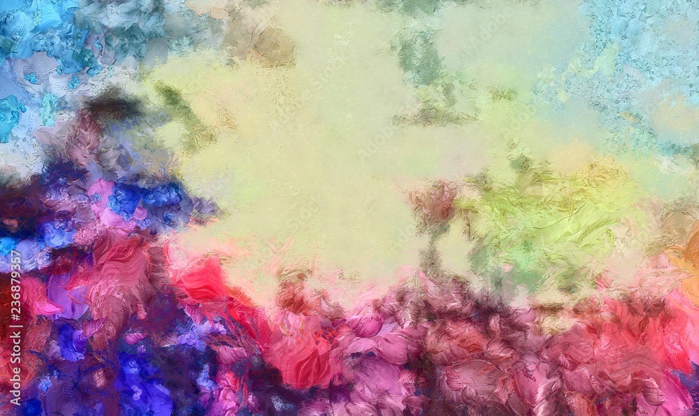 Fototapeta premium Unusual grunge texture. Abstract background. Hand drawing. Detailed oil paint strokes and splashes. Simple design pattern.