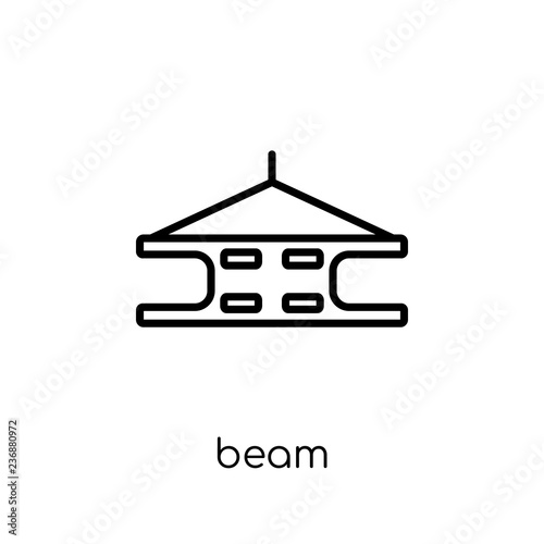 Beam icon. Trendy modern flat linear vector Beam icon on white background from thin line Construction collection