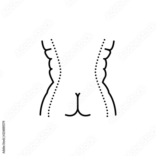 Liposuction, woman body icon. Element of anti aging outline icon for mobile concept and web apps. Thin line Liposuction, woman body icon can be used for web and mobile