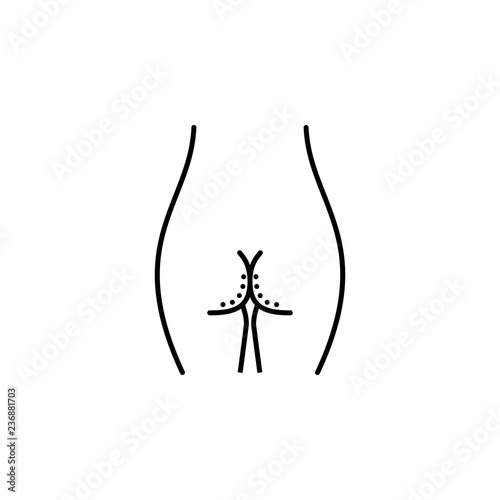Buttock lift woman body icon. Element of anti aging outline icon for mobile concept and web apps. Thin line Buttock lift woman body icon can be used for web and mobile
