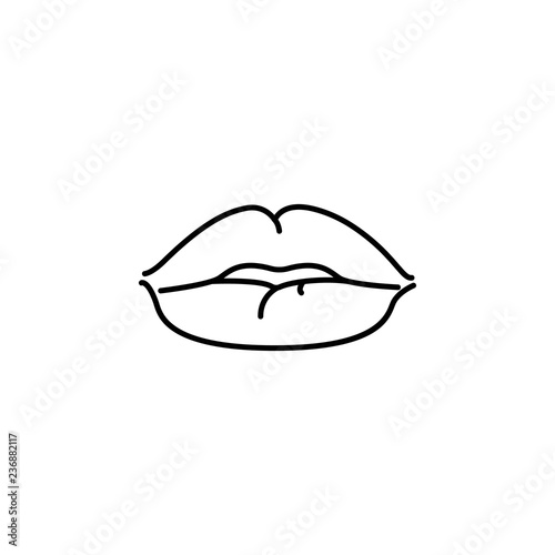 lips, woman icon. Element of anti aging outline icon for mobile concept and web apps. Thin line lips, woman icon can be used for web and mobile