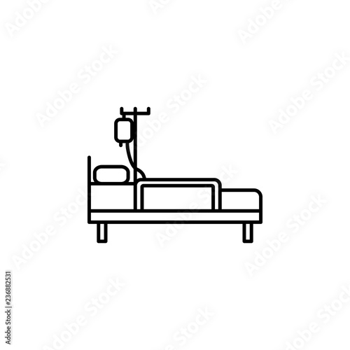 Patient bed, blood bag icon. Element of anti aging outline icon for mobile concept and web apps. Thin line Patient bed, blood bag icon can be used for web and mobile