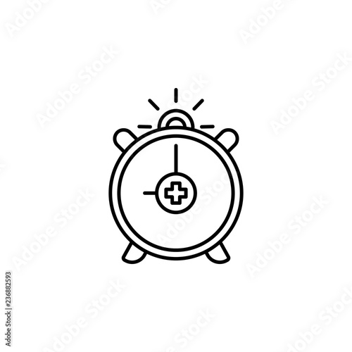 Alarm clock, beauty time icon. Element of anti aging outline icon for mobile concept and web apps. Thin line Alarm clock, beauty time icon can be used for web and mobile