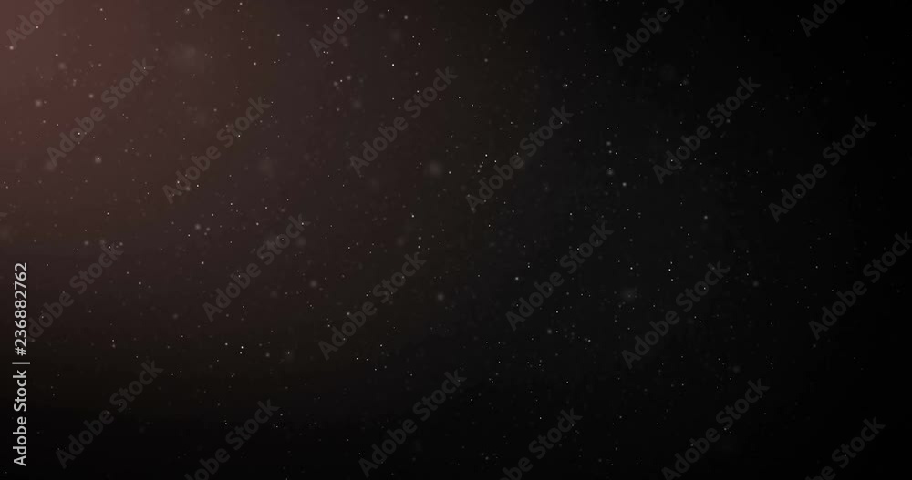 particles of organic dust on a dark background.