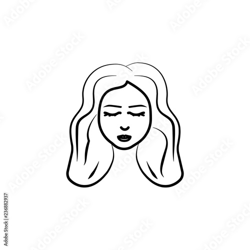 Beautiful hair, woman icon. Element of anti aging outline icon for mobile concept and web apps. Thin line Beautiful hair, woman icon can be used for web and mobile
