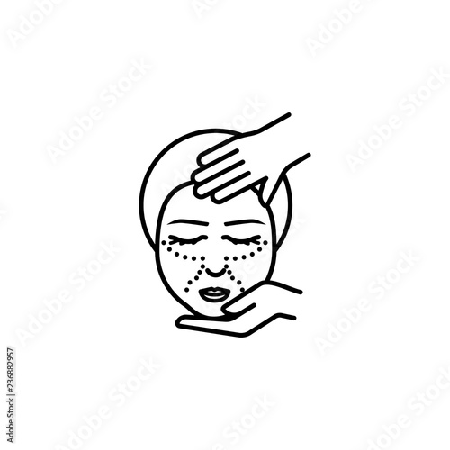 woman, skincare, wrinkle icon. Element of anti aging outline icon for mobile concept and web apps. Thin line woman, skincare, wrinkle icon can be used for web and mobile