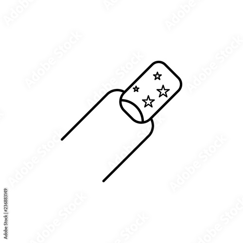 Nail art, finger icon. Element of anti aging outline icon for mobile concept and web apps. Thin line Nail art, finger icon can be used for web and mobile