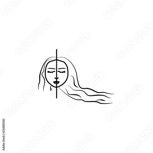 hair extension icon. Element of anti aging outline icon for mobile concept and web apps. Thin line hair extension icon can be used for web and mobile