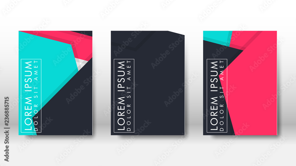 Abstract cover with hexagon elements. book design concept. Futuristic ...