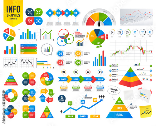 Business infographic template. Teamwork icons. Helping Hands with globe and heart symbols. Group of employees working together. Financial chart. Time counter. Vector