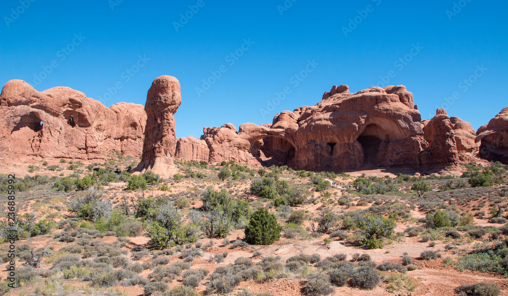 Fototapeta premium A landscape view of Arches National Park in Utah, near Moab.