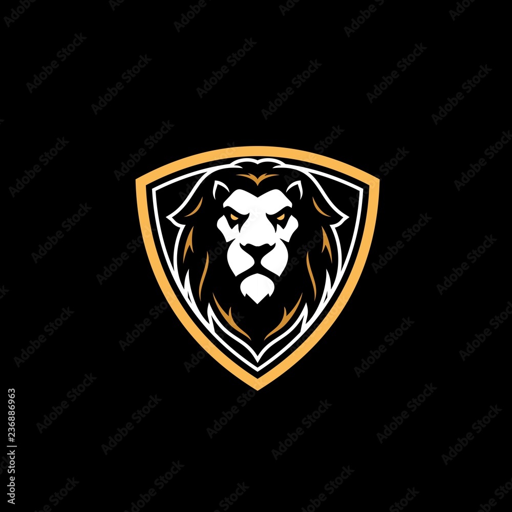 Logo design combination of Lion head. can for various kinds of logos Logo design combination of Lion head. can for various kinds of logos