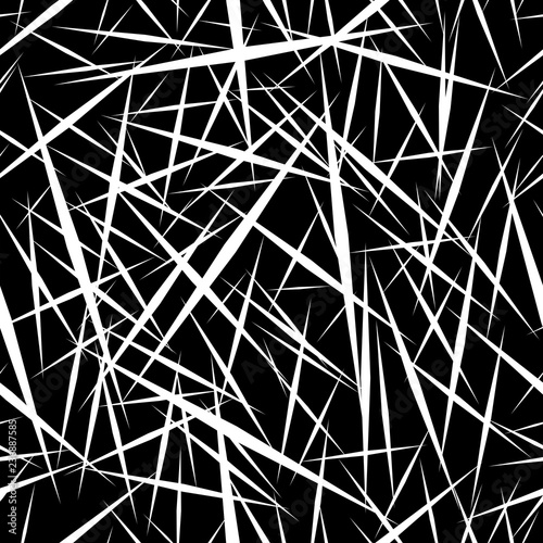 Vector Seamless Black And White Irregular Lines Transition Abstract Background Pattern