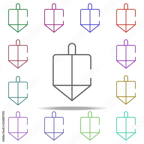dreidel icon. Elements of hannukah in multi color style icons. Simple icon for websites, web design, mobile app, info graphics