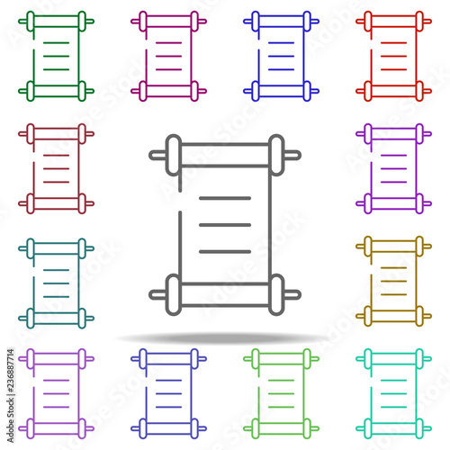 torah 03 icon. Elements of hannukah in multi color style icons. Simple icon for websites, web design, mobile app, info graphics