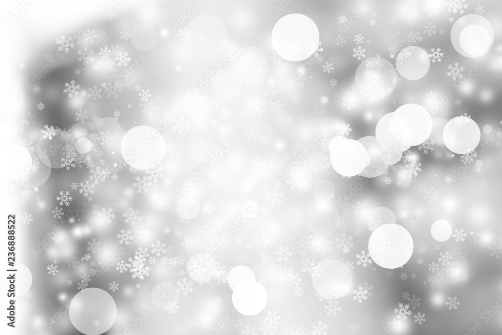 white blur abstract background. bokeh christmas blurred beautiful shiny Christmas lights