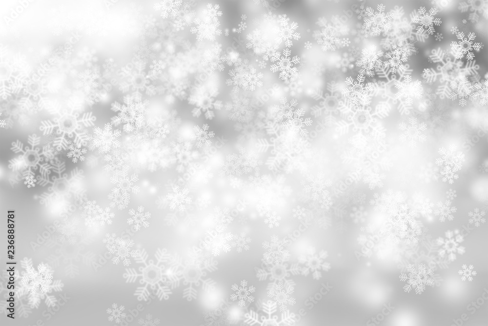 white snow blur abstract background. Bokeh Christmas blurred beautiful shiny Christmas lights. white and gray winter backdrop. white snow blur abstract background. Bokeh Christmas blurred beautiful shiny Christmas lights. white and gray winter backdrop.