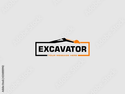 logo excavator design inspiration. can be for logos of real estate, construction, industry and others
