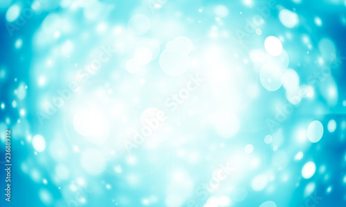white circle on blue blur abstract background. bokeh Christmas blurred beautiful shiny Christmas lights © ooddysmile