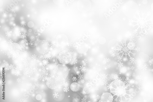 white snow blur abstract background. bokeh Christmas blurred beautiful shiny Christmas lights