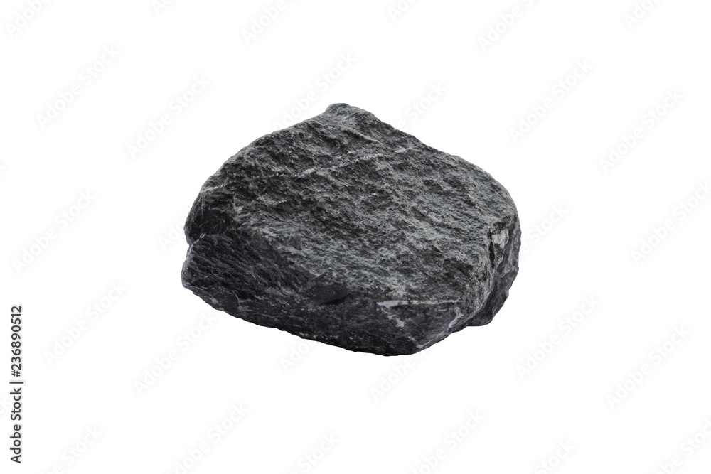 Black stone on white background Black stone on white background