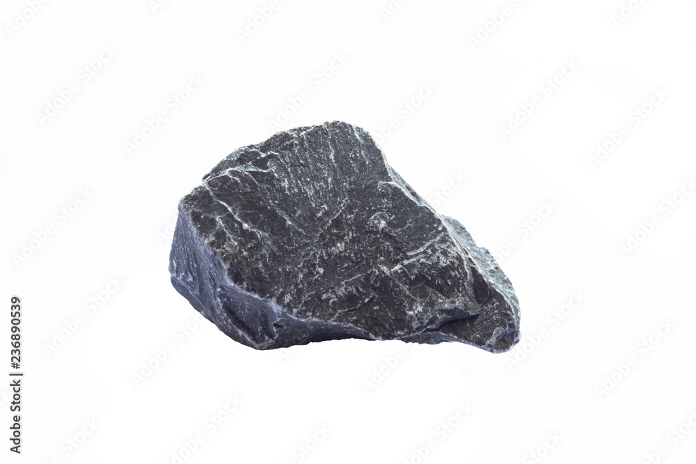 Black stone on white background