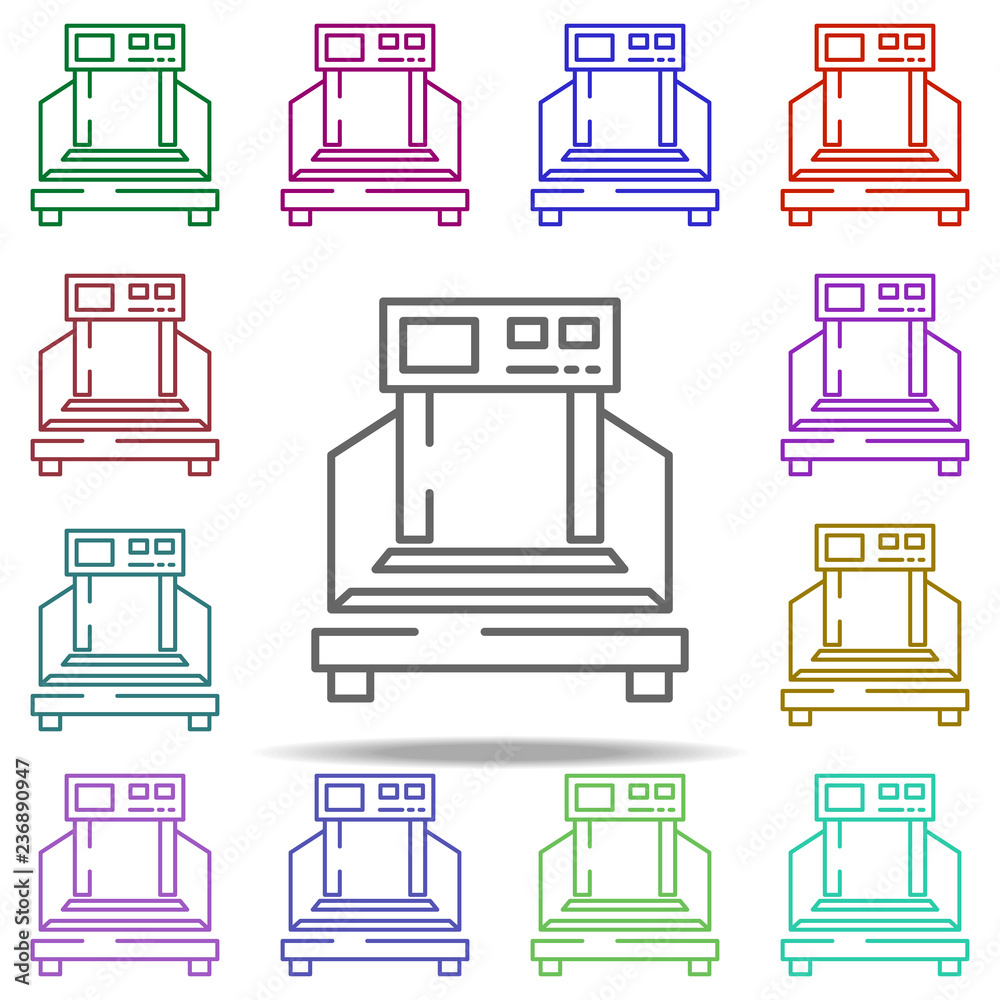 treadmill icon. Elements of gym in multi color style icons. Simple icon for websites, web design, mobile app, info graphics treadmill icon. Elements of gym in multi color style icons. Simple icon for websites, web design, mobile app, info graphics
