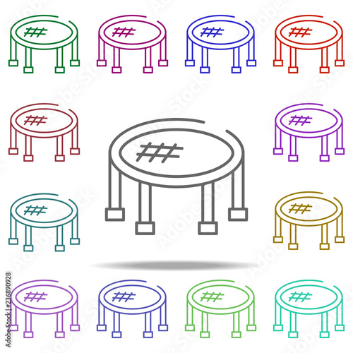 trampoline icon. Elements of gym in multi color style icons. Simple icon for websites, web design, mobile app, info graphics