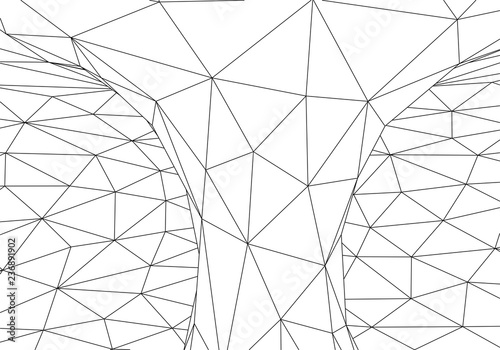 Tunnel or wormhole. Digital 3d wireframe tunnel. 3D tunnel grid. Network cyber technology. Surrealism. Background abstract vector image