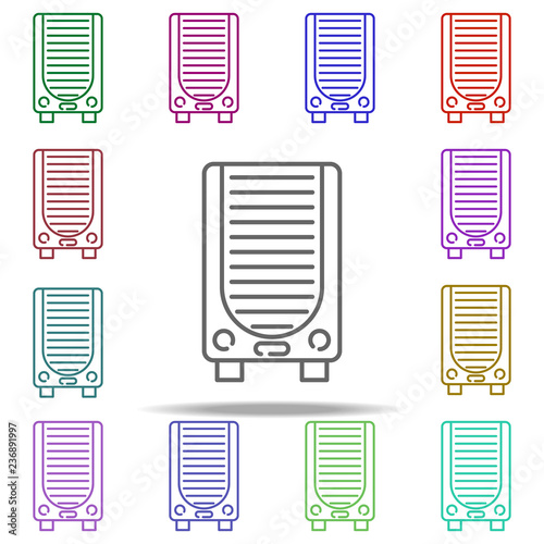 electric heater icon. Elements of water, boiler, thermos, gas, solar in multi color style icons. Simple icon for websites, web design, mobile app, info graphics
