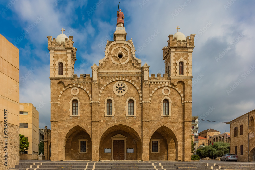 saint stephen cathedral Batroun in Lebanon Middle east