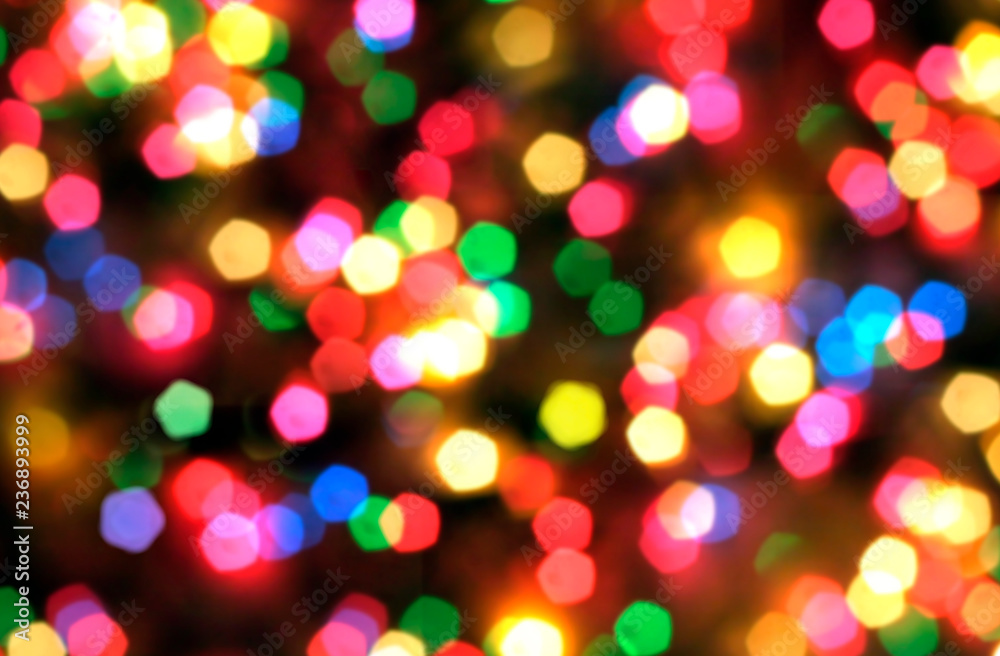 Rainbow bright blurred bokeh background, holiday, fun, disco, Christmas,  party, new year, lights, light spots Stock Illustration | Adobe Stock