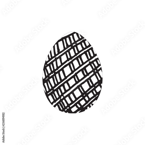 Hand drawn ink eggs for Easter greeting card, vintage design © irsydesign