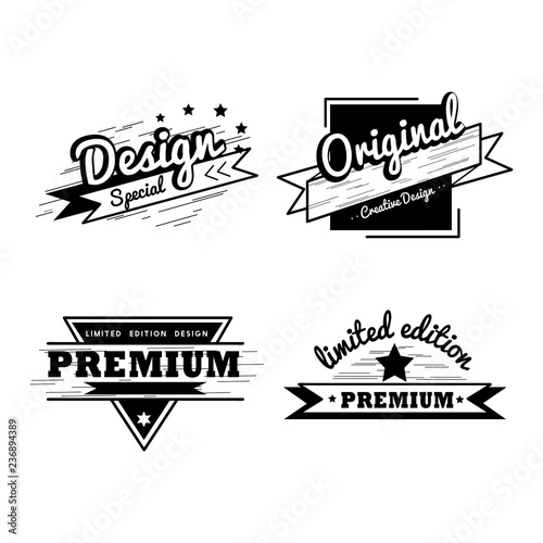 Premium quality badge vector set