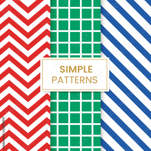 Colorful mixed seamless pattern vector set