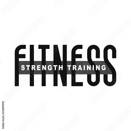 Fitness strength training logo vector