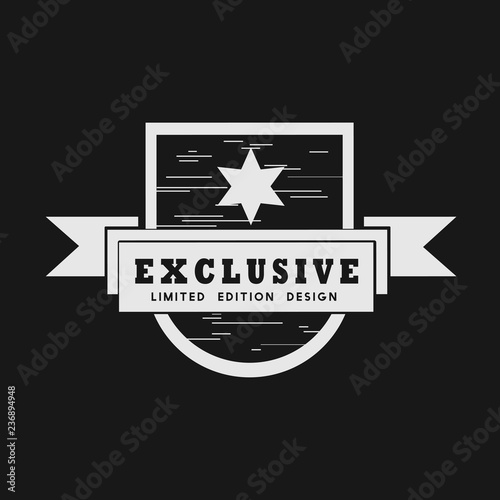 Exclusive limited edition badge vector
