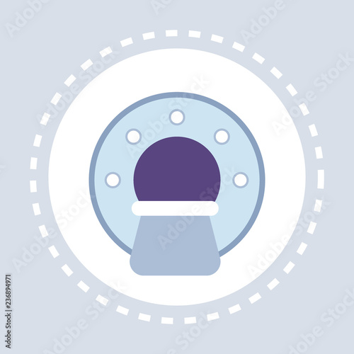 tomography magnetic resonance imaging MRI icon healthcare medical service logo medicine and health symbol concept flat vector illustration