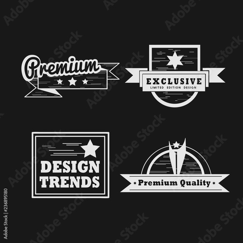 Premium quality badge vector set