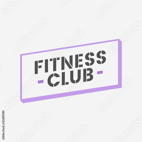 Fitness club logo badge vector